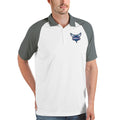 Men's Antigua White Charlotte Hornets Nova Raglan Polo