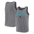 Men's Fanatics Branded Heather Gray Charlotte Hornets Primary Logo Tank Top