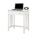 Pemberly Row Contemporary 26 Mission Desk in White Wood Finish