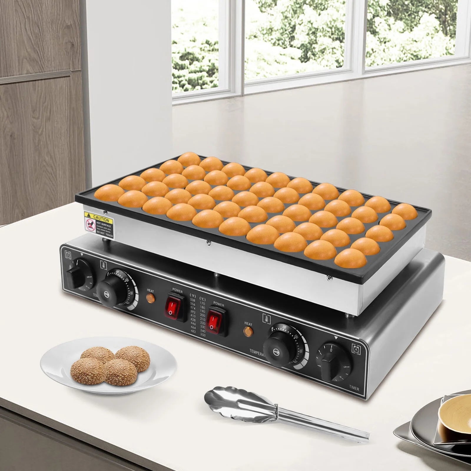 WUZSTAR 50pcs Nonstick Electric Waffle Maker Mini Dutch Pancake Baker Dorayaki Maker Machine