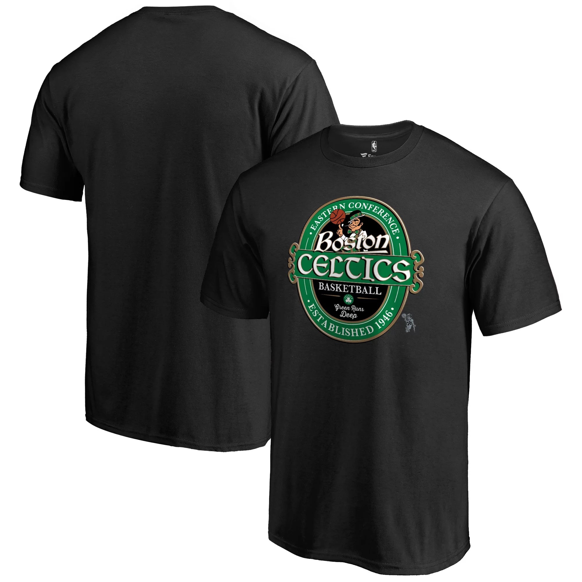 Men's Fanatics Branded Black Boston Celtics Hometown Collection Crafted T-Shirt
