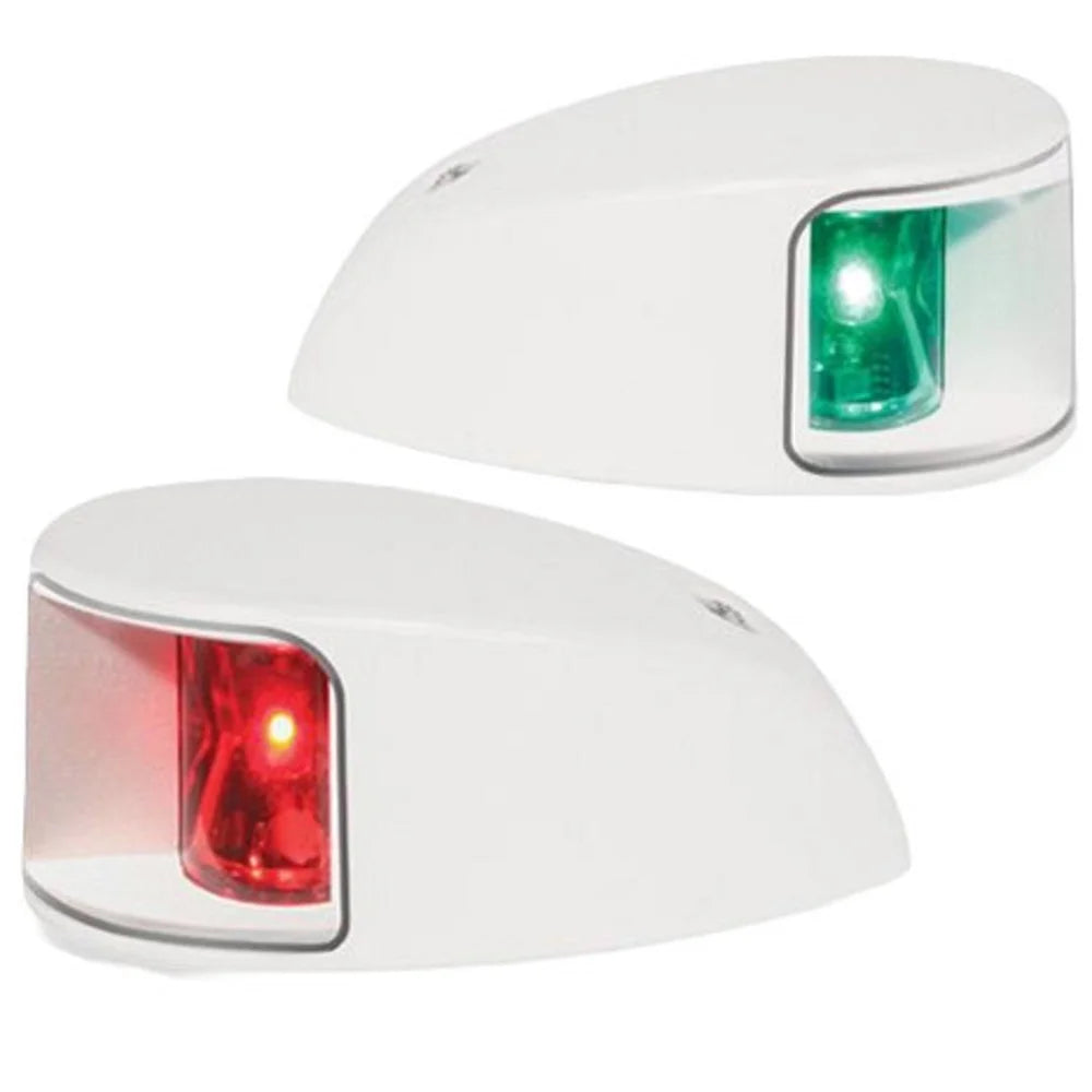 Hella Marine 980620911 2NM Deck Mount Port & Starboard Clear Lens - White Shroud