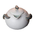 Chinese Featured Snow-Shape Ceramic Glaze Teapot Mini Kung-Fu Kettle, White