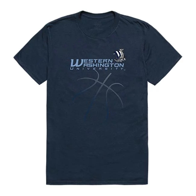 W Republic Products 510-252-BGT-01 Western Washington University Basketball College Tee, Navy - Small