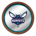 Charlotte Hornets: Faux Barrel Top Mirrored Wall Sign