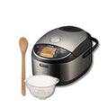 Zojirushi 10-Cup Pressure Induction Heating Rice Cooker and Warmer (Black) with Bowl, Spoon Bundle