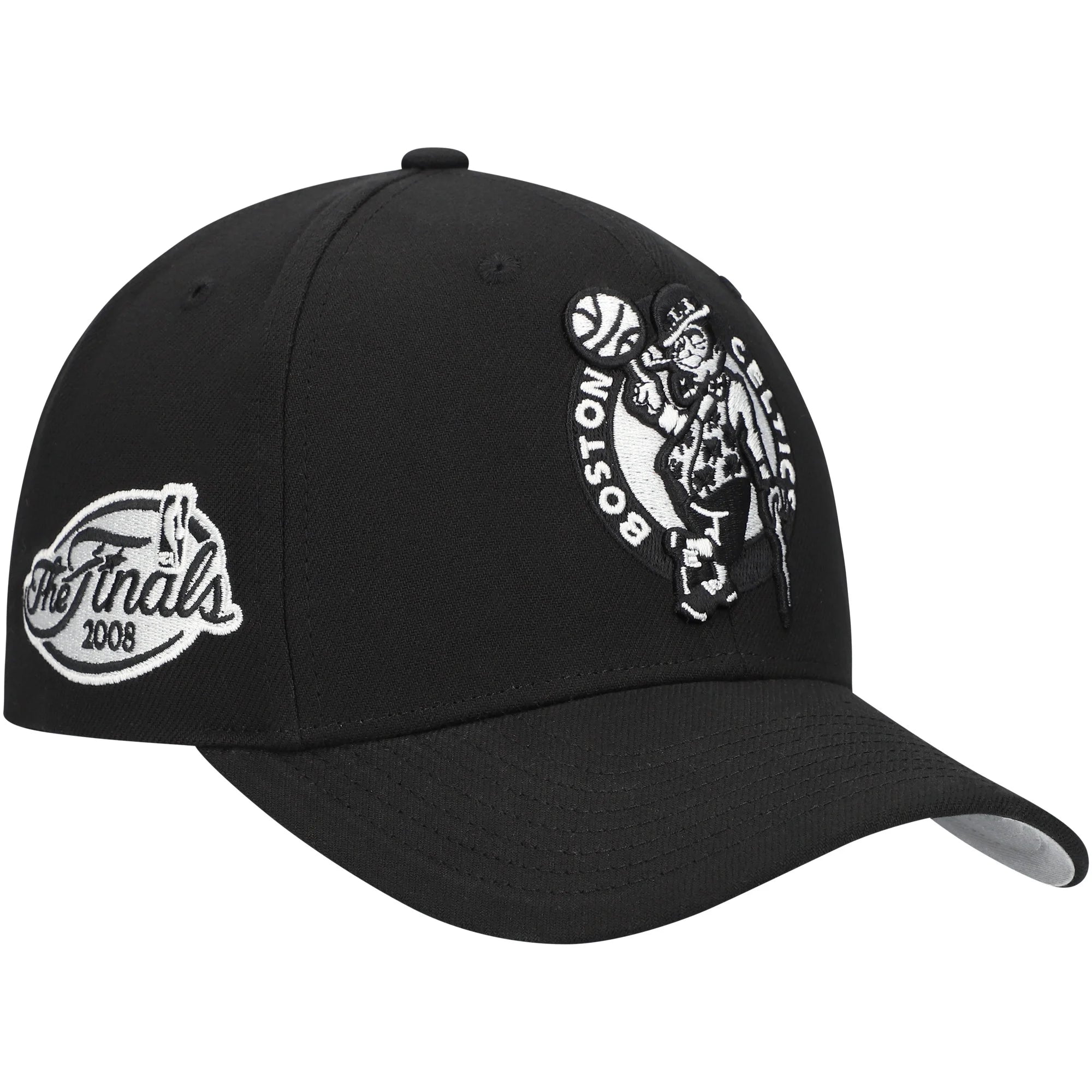 Men's Mitchell & Ness Black Boston Celtics Panda Adjustable Hat - OSFA