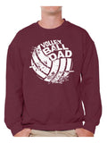 Awkward Styles Men's Volleyball Dad Graphic Sweatshirt Tops Vintage Father`s Day Gift for Sport Dad