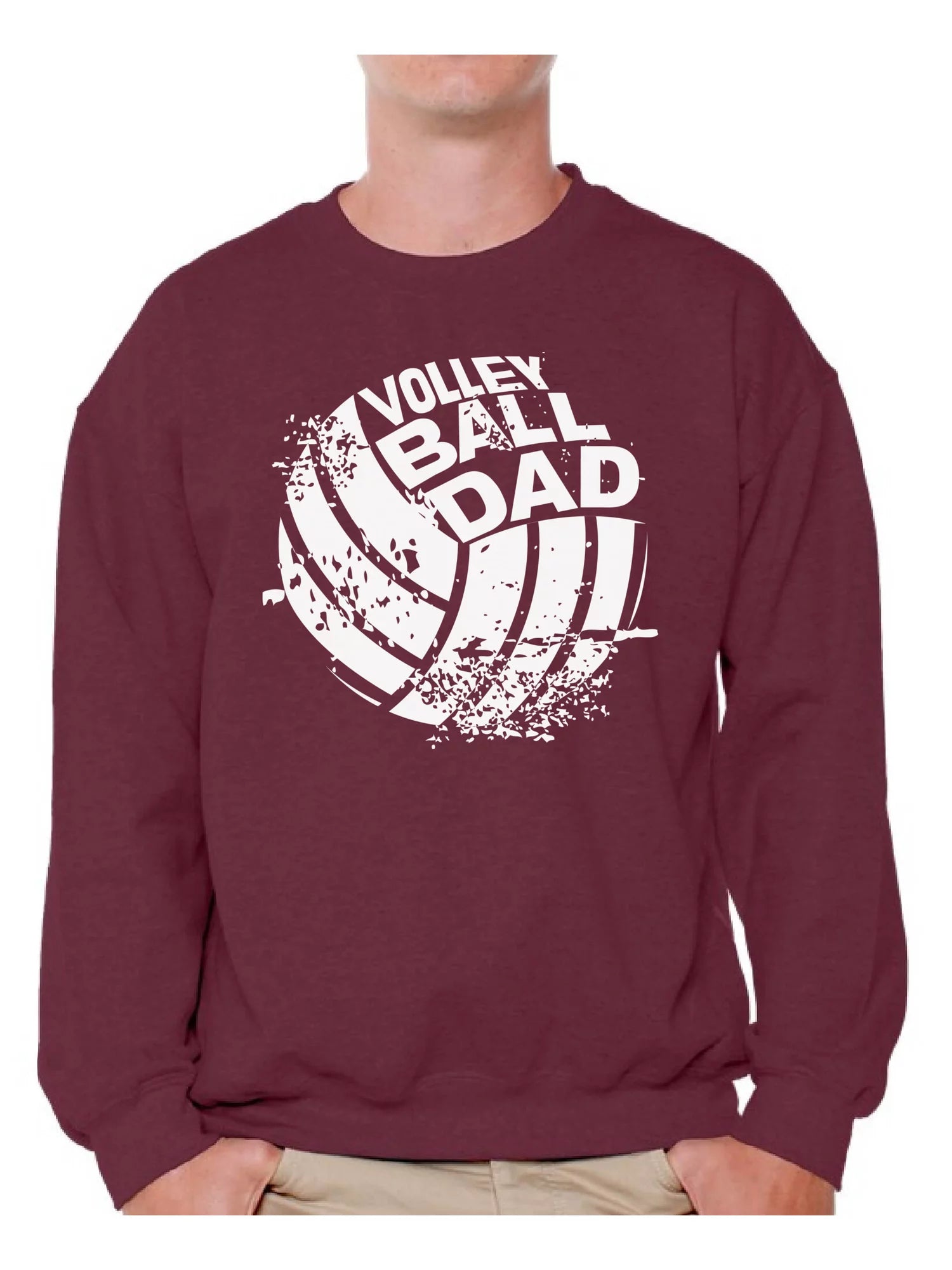 Awkward Styles Men's Volleyball Dad Graphic Sweatshirt Tops Vintage Father`s Day Gift for Sport Dad