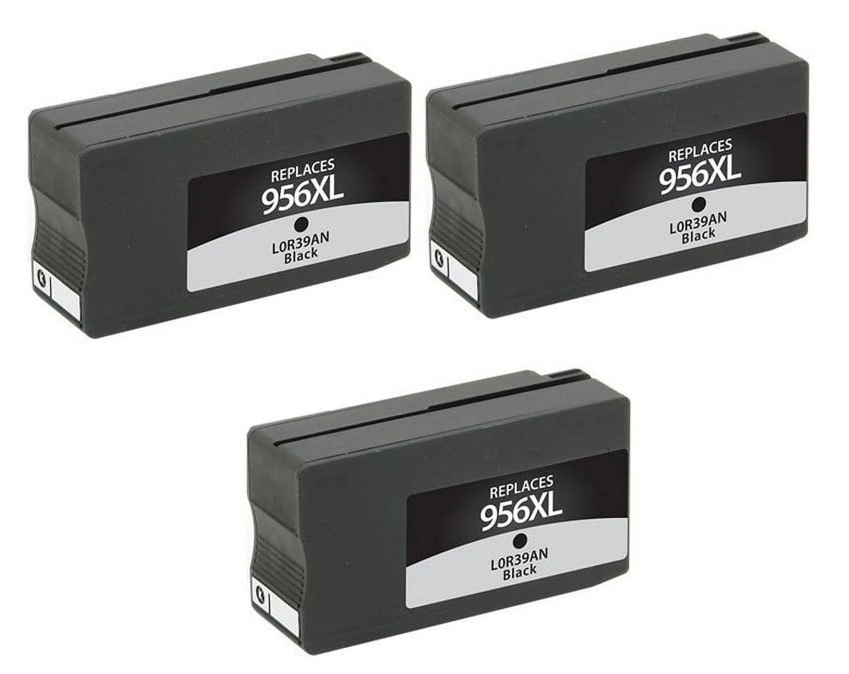 PrinterDash Replacement for OfficeJet Pro 7720/7730/8200/8210/8700/8720/8725/8730/8740 Black High Yield Inkjet (3/PK-3000 Page Yield) (NO. 956XL) (L0R39AN_3PK)