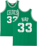 Larry Bird Boston Celtics Autographed Green Mitchell & Ness 1985-1986 Authentic Jersey with Multiple Inscriptions - Limited Edition of 33 - Fanatics Authentic Certified