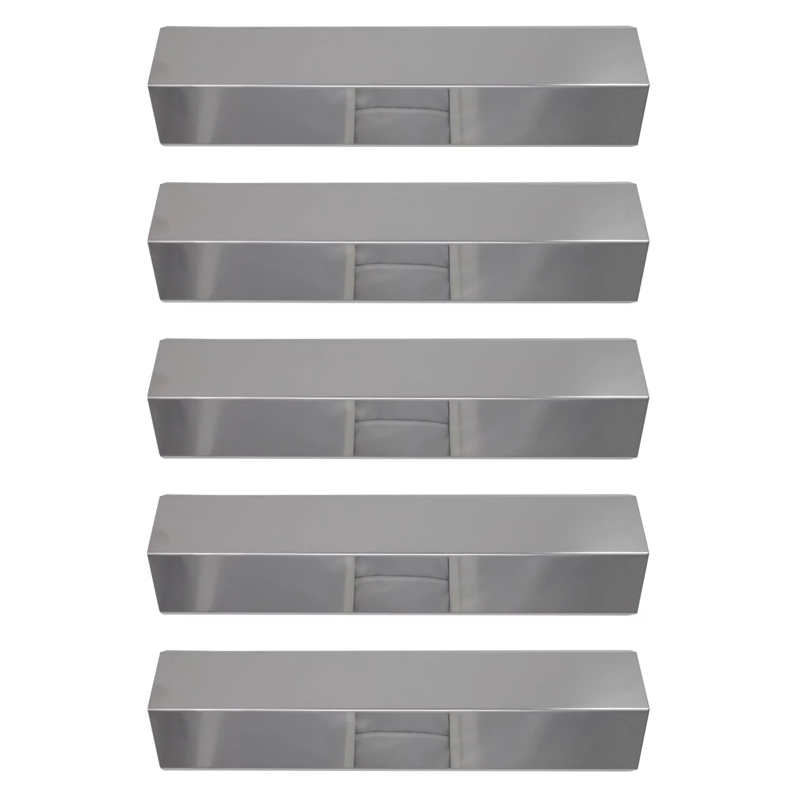 5-Pack BBQ Grill Heat Shield Plate Tent Replacement Parts for Brinkmann 810-9419-R - Compatible Barbeque Stainless Steel Flame Tamer, Guard, Deflector, Flavorizer Bar, Vaporizer Bar, Burner Cover 15
