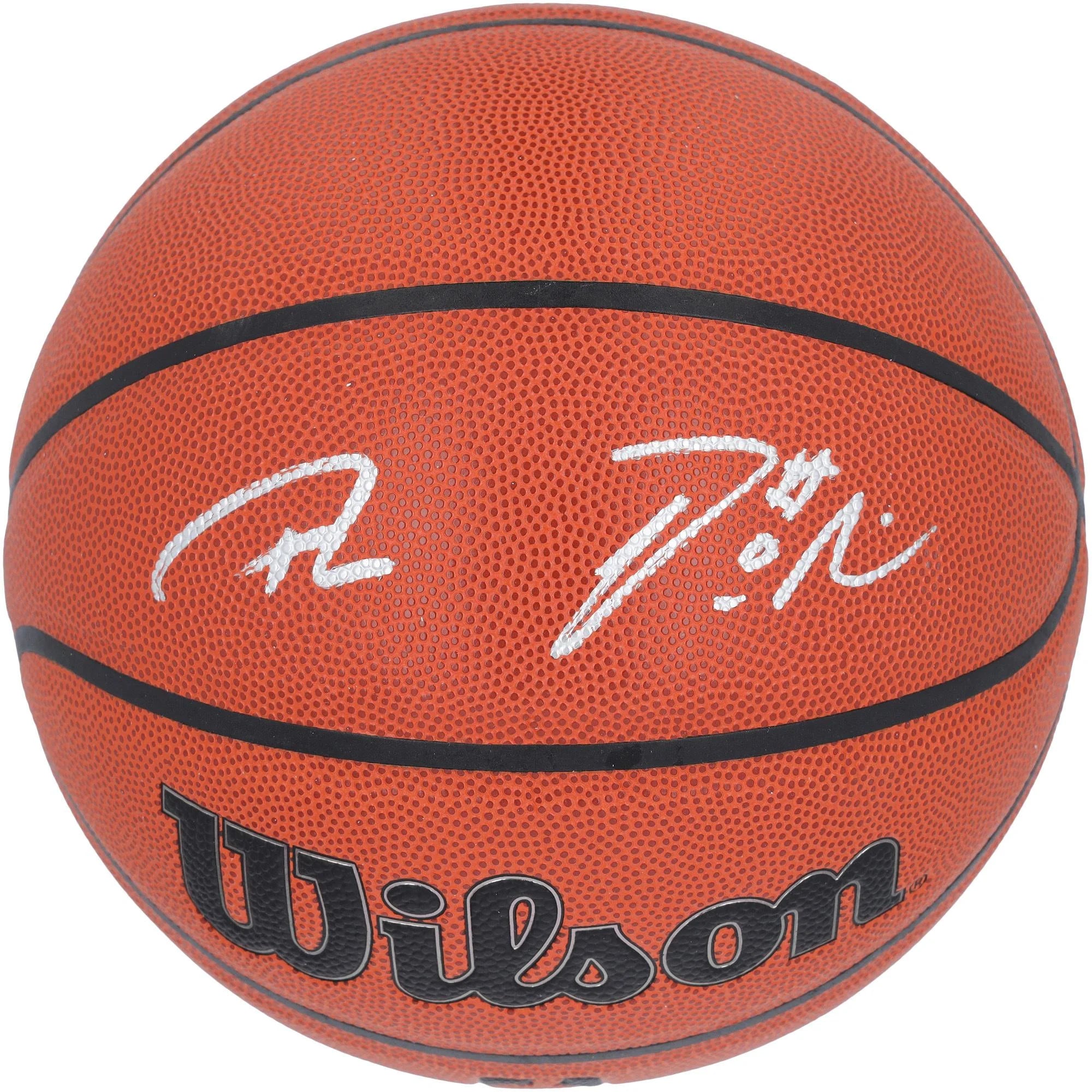 Damian Lillard and Giannis Antetokounmpo Milwaukee Bucks Autographed Wilson Authentic Series Indoor/Outdoor Basketball - Fanatics Authentic Certified