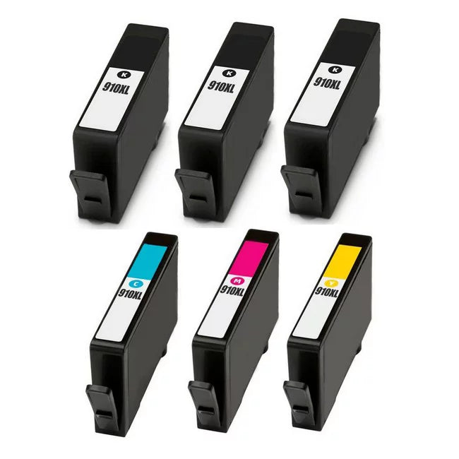 PrinterDash Remanufactured Replacement for HP OfficeJet Pro 8010//8014/8015/8020//8023/8024/8025/8028/8030/8035 High Yield Inkjet Combo Pack (3-BK/1-C/M/Y) (NO. 910XL) (3YL80AE_3PK/6JR41AE_1PKMP)