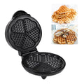 Andoer 1000W Waffle Maker 5 Heart-Shaped Waffles Electric Waffler Griddle Iron