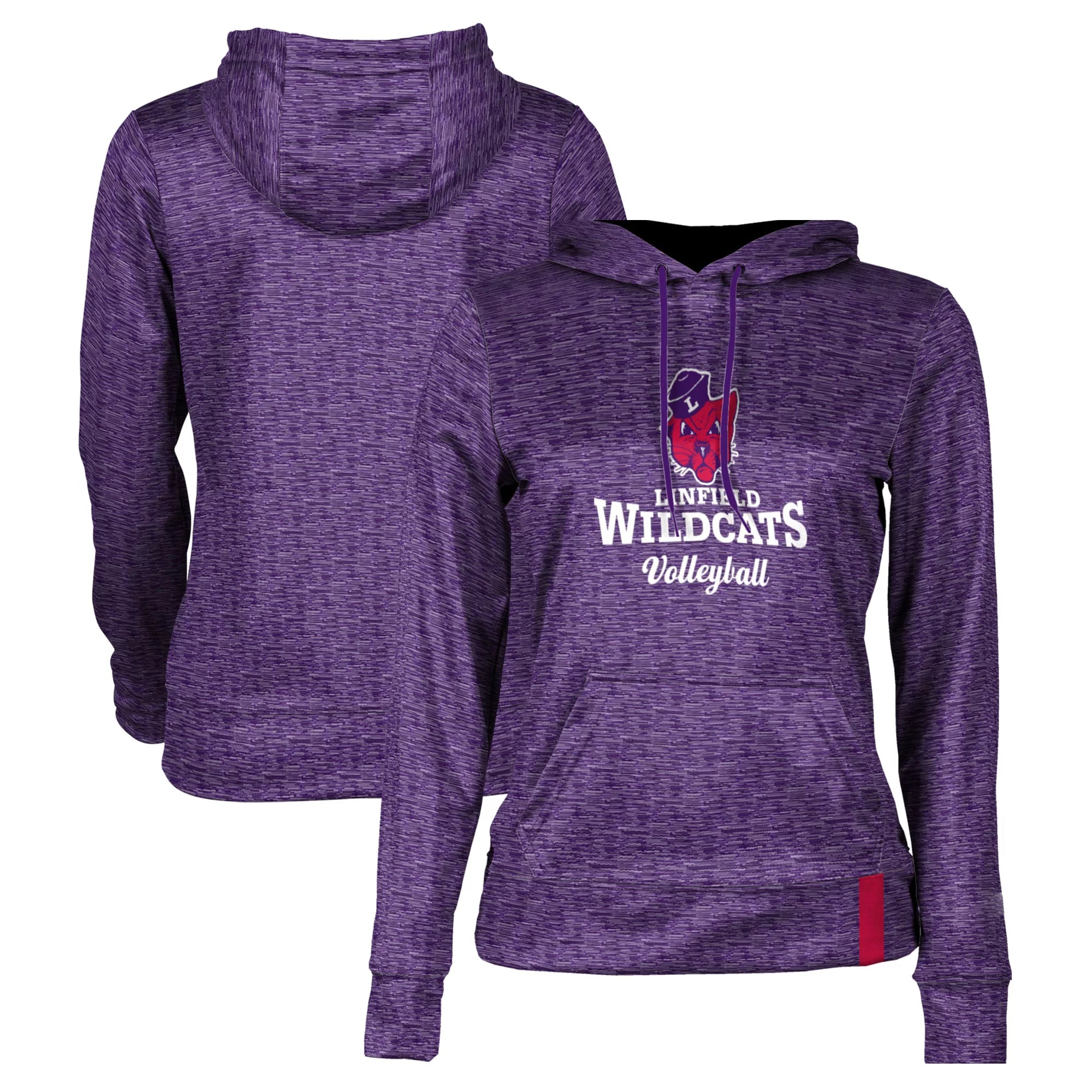 Women's Purple Linfield Wildcats Volleyball Pullover Hoodie