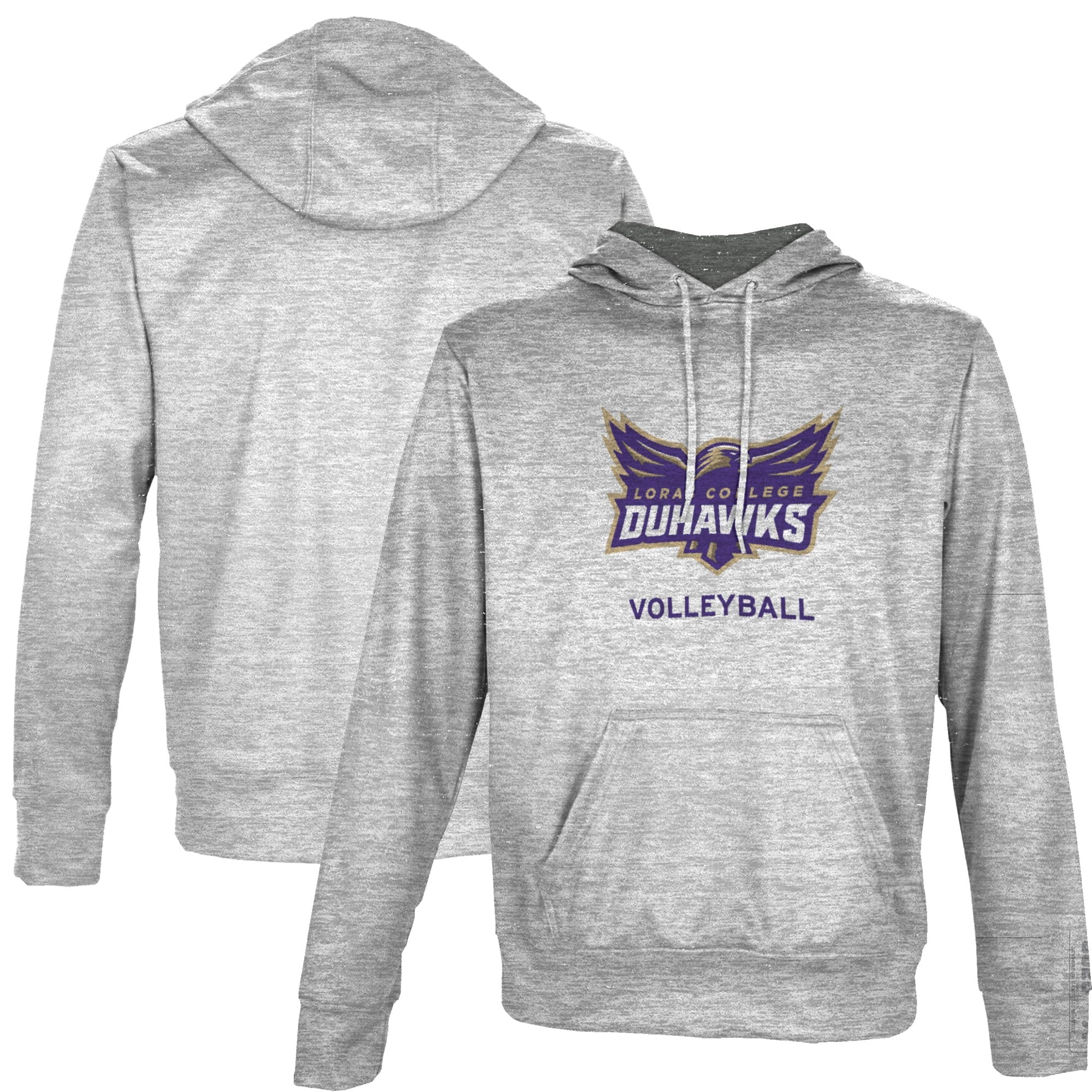 Men's ProSphere Gray Loras College Duhawks Volleyball Name Drop Pullover Hoodie