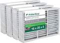 Filterbuy 16x25x5 MERV 8 Pleated HVAC AC Furnace Air Filters for Honeywell FC100A1029, Lennox X6670, Carrier, Bryant, & More (4-Pack)