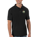 Men's Antigua Black Boston Celtics Legacy Pique Polo