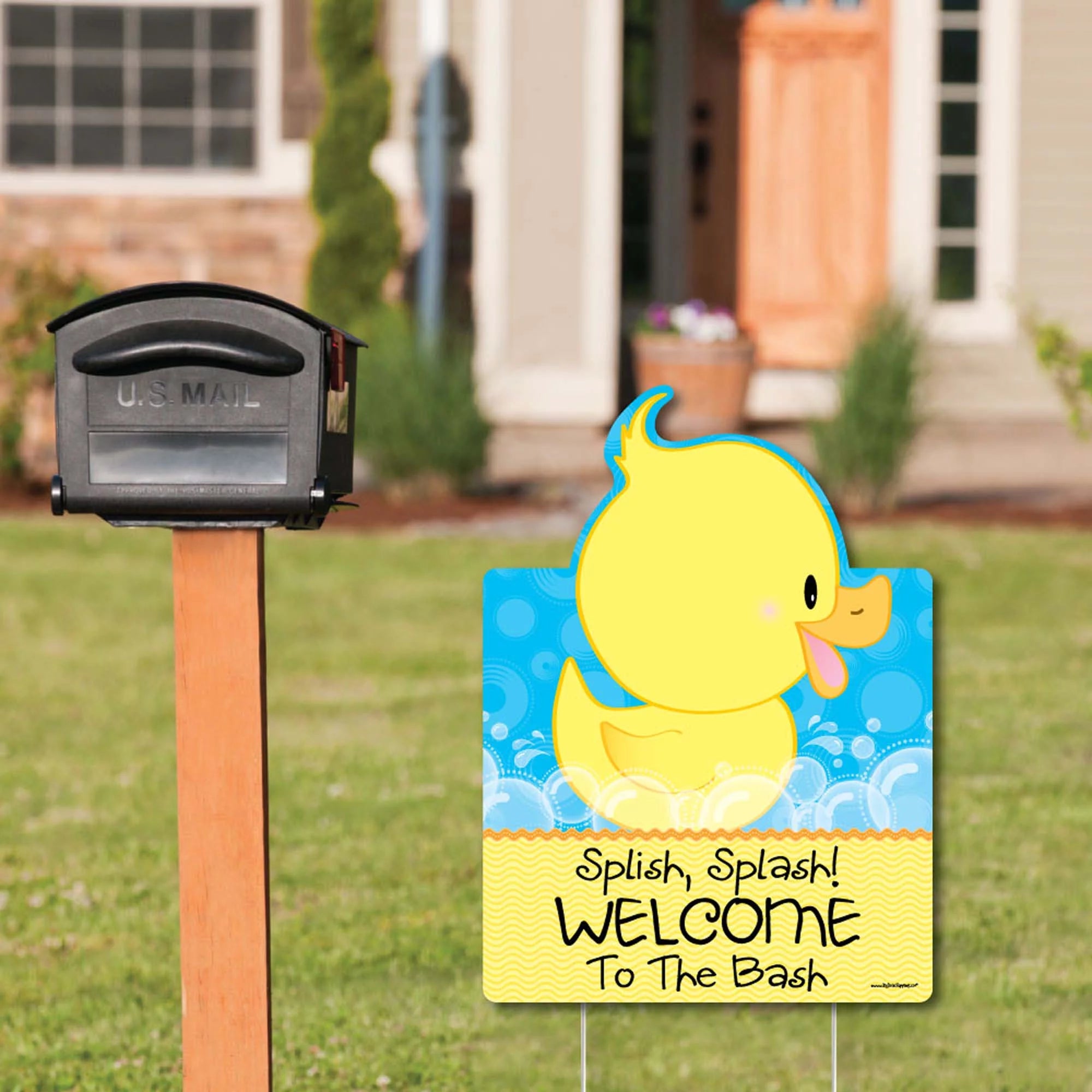 Big Dot of Happiness Ducky Duck - Party Decorations - Birthday Party or Baby Shower Welcome Yard Sign