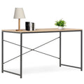 Festnight Computer Desk Black and Oak 47.2x23.6x27.6