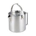 Dcenta Outdoor Stainless Steel Kettle Folding Handle Camping Hung Pot Portable Coffee Pot Picnic Cooker 1.2L Teapot Cooking Accessory