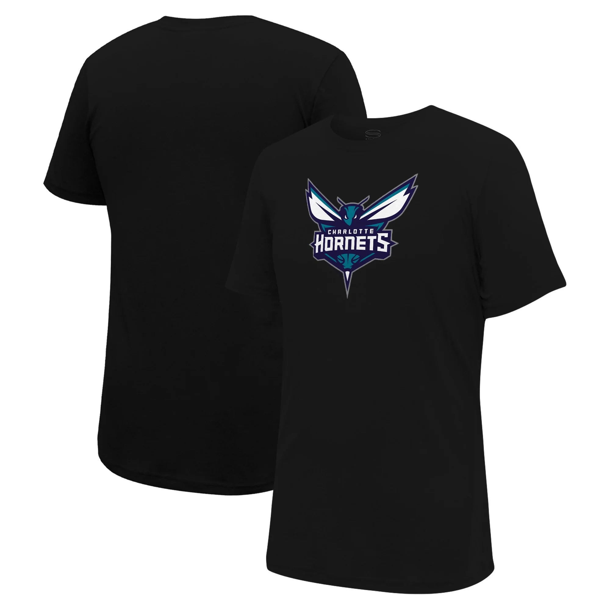 Unisex Stadium Essentials Black Charlotte Hornets Primary Logo T-Shirt