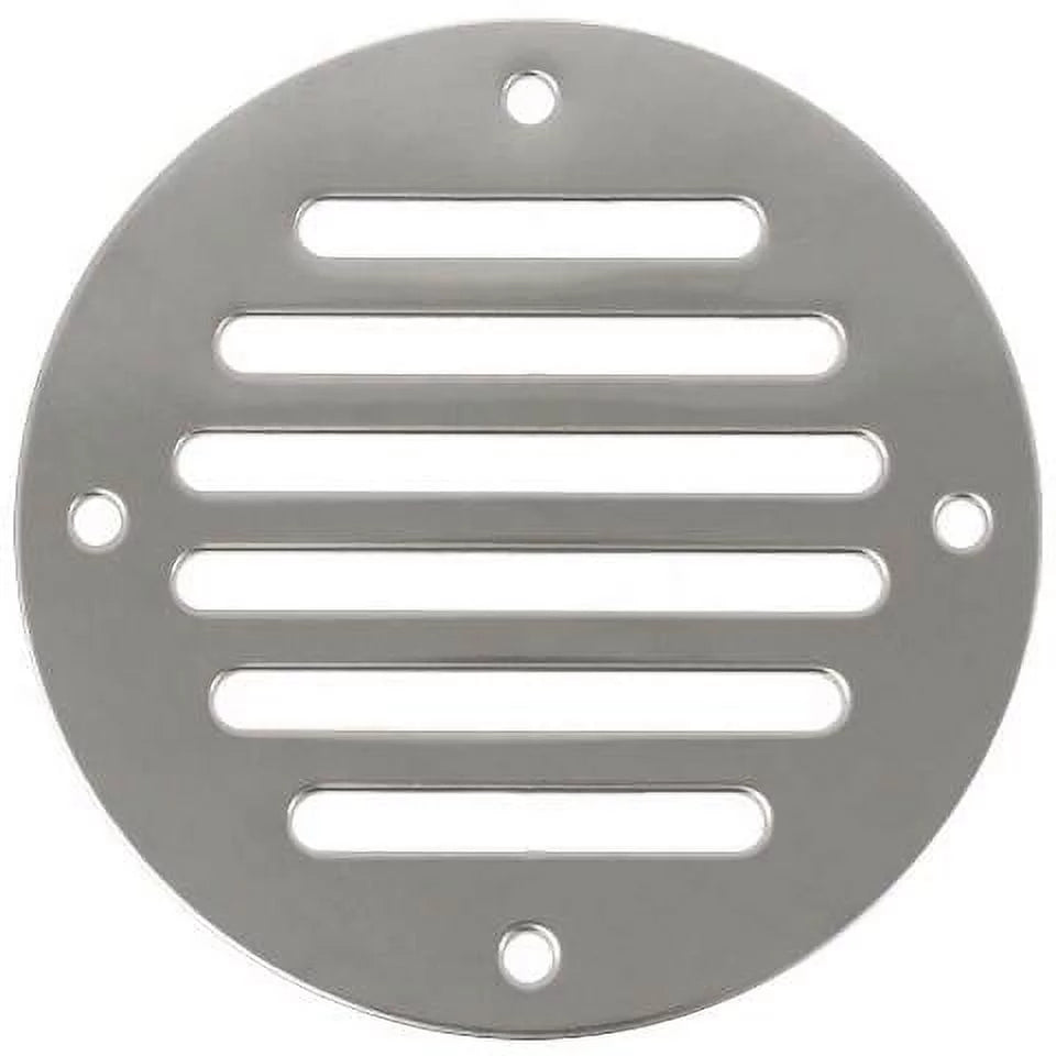 Boat Slotted Drain Grille Cover | Stainless Steel 3 1/4 Inch
