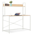 Computer Desk White and Oak 47.2x23.6x54.3