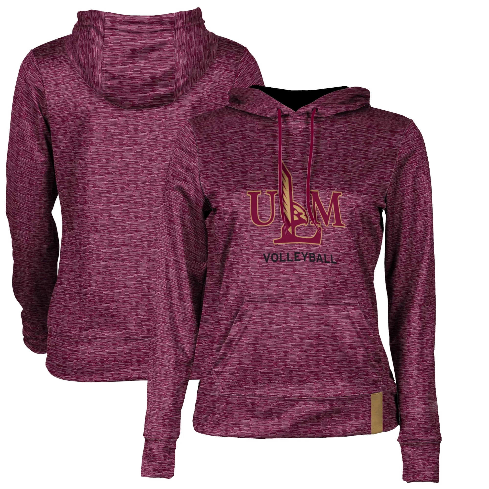 Women's Maroon ULM Warhawks Volleyball Pullover Hoodie