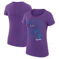 Women's G-III 4Her by Carl Banks Purple Charlotte Hornets Basketball Love Fitted T-Shirt