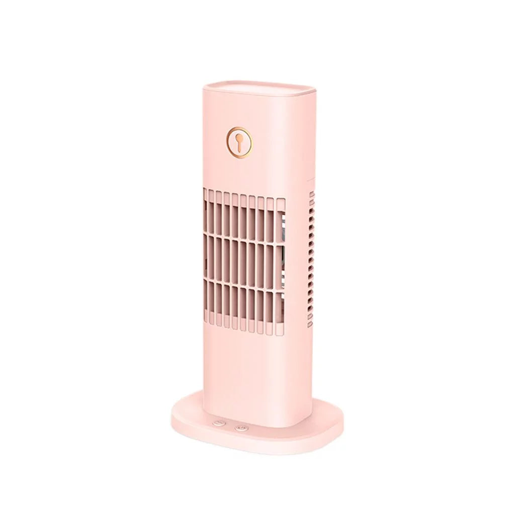 Air Conditioner Fan, Portable Air Small Desktop Fan Personal Table Fan , Pink Pink 1