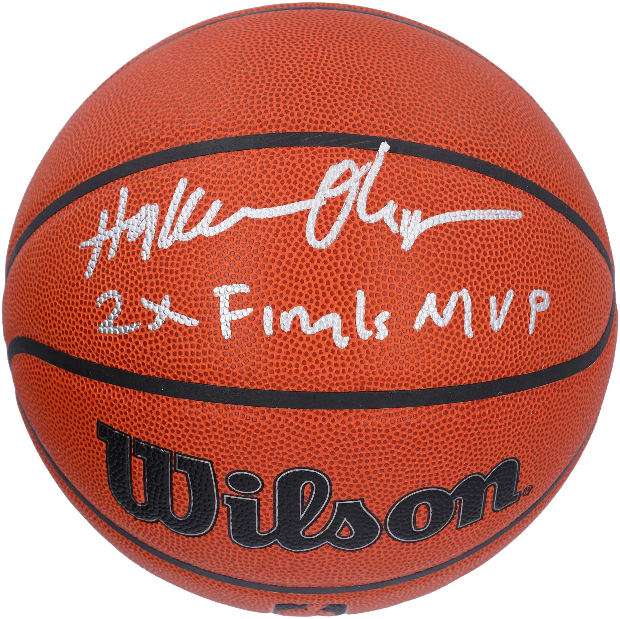 Hakeem Olajuwon Houston Rockets Autographed Wilson Authentic Series Indoor/Outdoor Basketball with 2x Finals MVP Inscription - Fanatics Authentic Certified