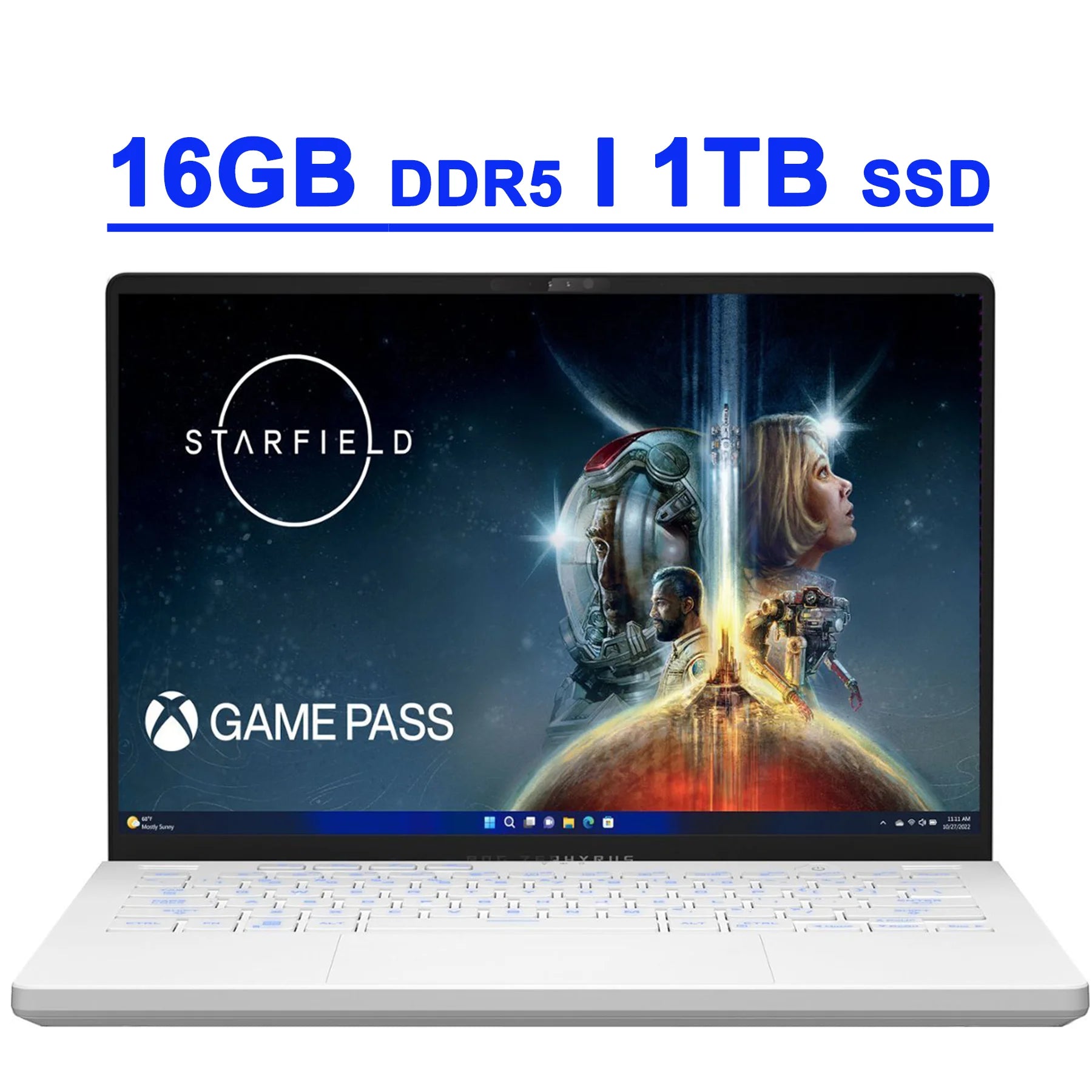 Asus ROG Zephyrus G14 Premium Gaming Laptop 14 QHD+ IPS 165Hz 100% DCI-P3 AMD 8-Core Zen 4 Ryzen 9 7940HS 16GB DDR5 1TB SSD GeForce RTX 4060 8GB Graphic Backlit USB4 Fast Charging Win11 White