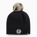 Women's '47 Black Dallas Mavericks Serengeti Knit Beanie with Pom - OSFA