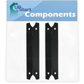 2-Pack BBQ Grill Heat Shield Plate Tent Replacement Parts for Brinkmann 810-6330-W - Compatible Barbeque Porcelain Steel Flame Tamer, Flavorizer Bar, Vaporizer Bar, Burner Cover 17 3/4