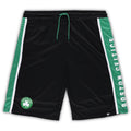 Men's Fanatics Branded Black Boston Celtics Big & Tall Referee Iconic Mesh Shorts