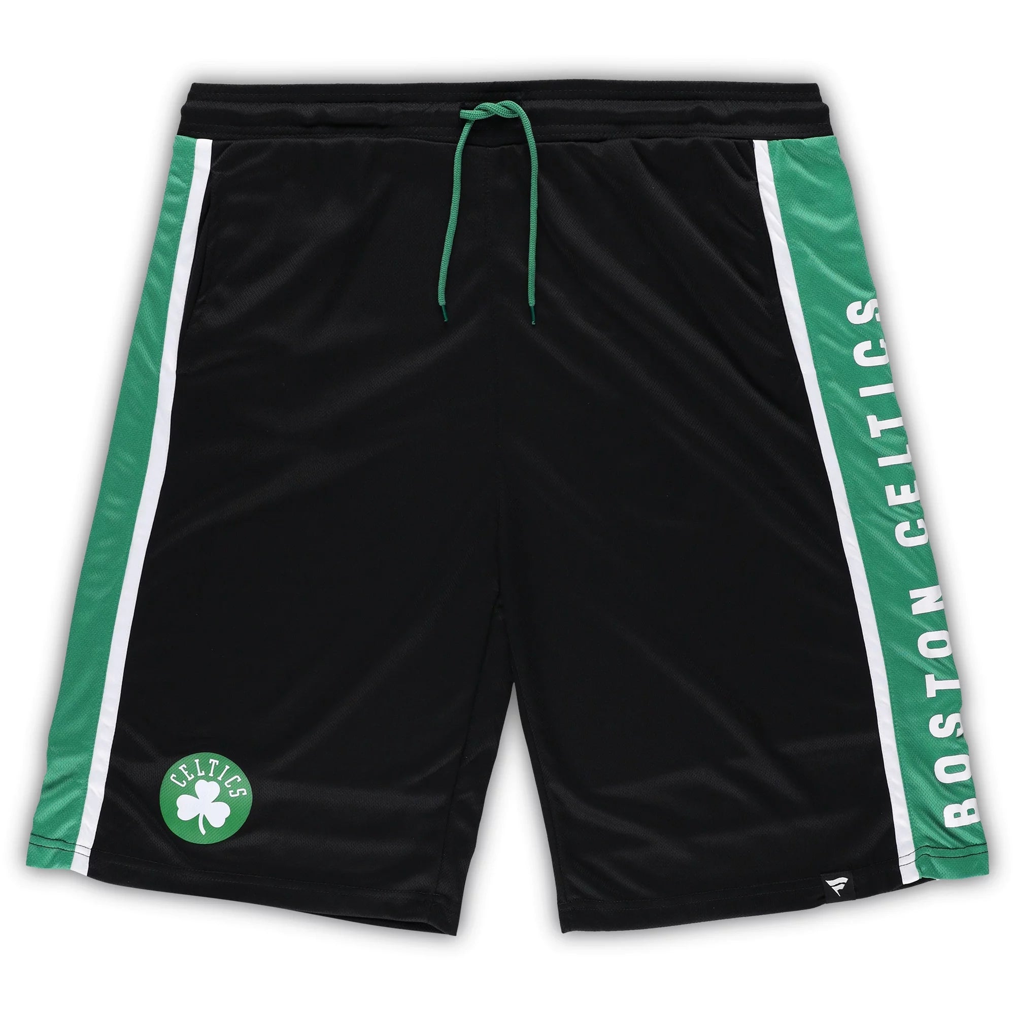 Men's Fanatics Branded Black Boston Celtics Big & Tall Referee Iconic Mesh Shorts