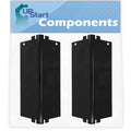 2-Pack BBQ Grill Heat Shield Plate Tent Replacement Parts for Charbroil 463464206 - Compatible Barbeque Porcelain Steel Flame Tamer, Flavorizer Bar, Vaporizer Bar, Burner Cover 11 3/4