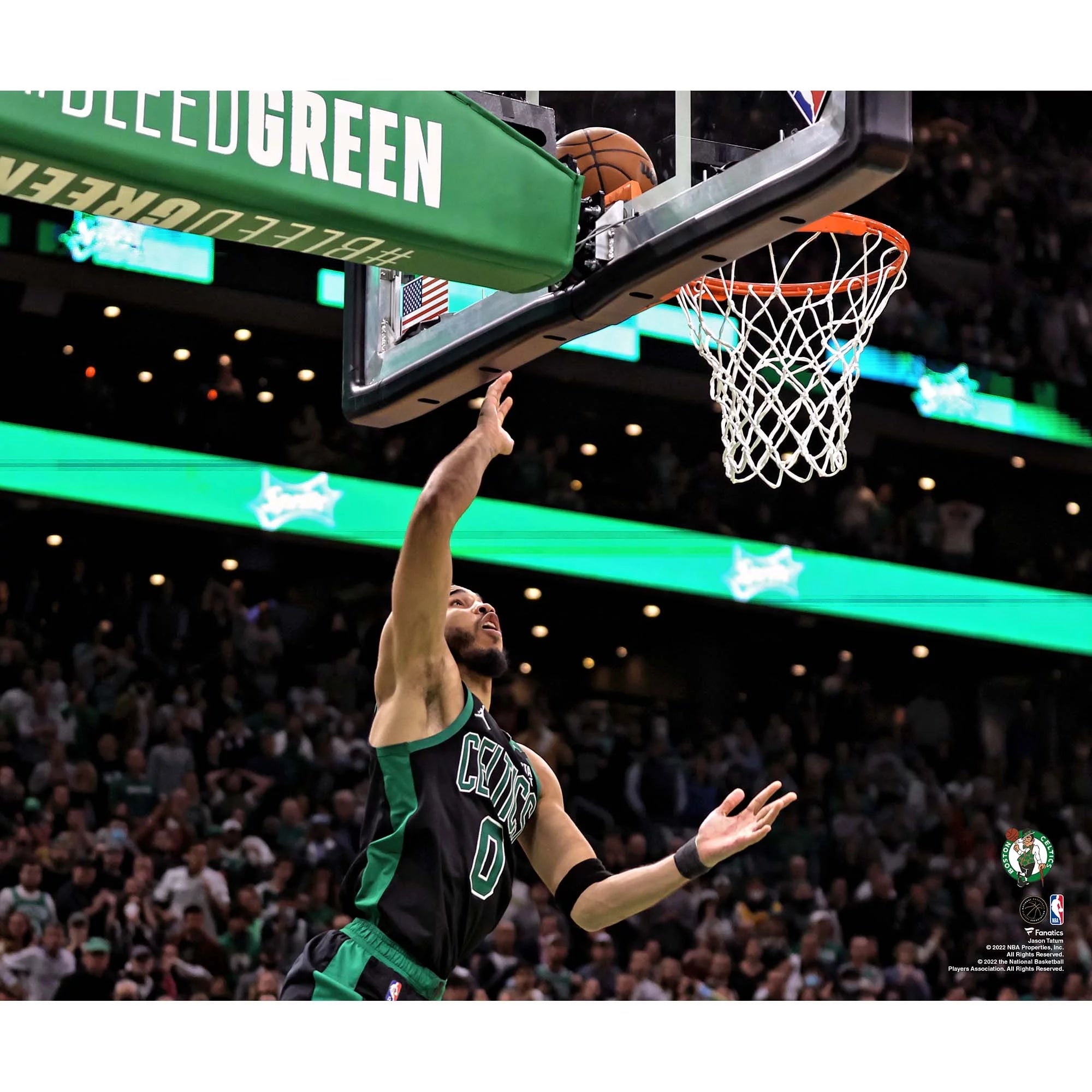 Jayson Tatum Boston Celtics Unsigned Makes Game Winning Shot Photograph