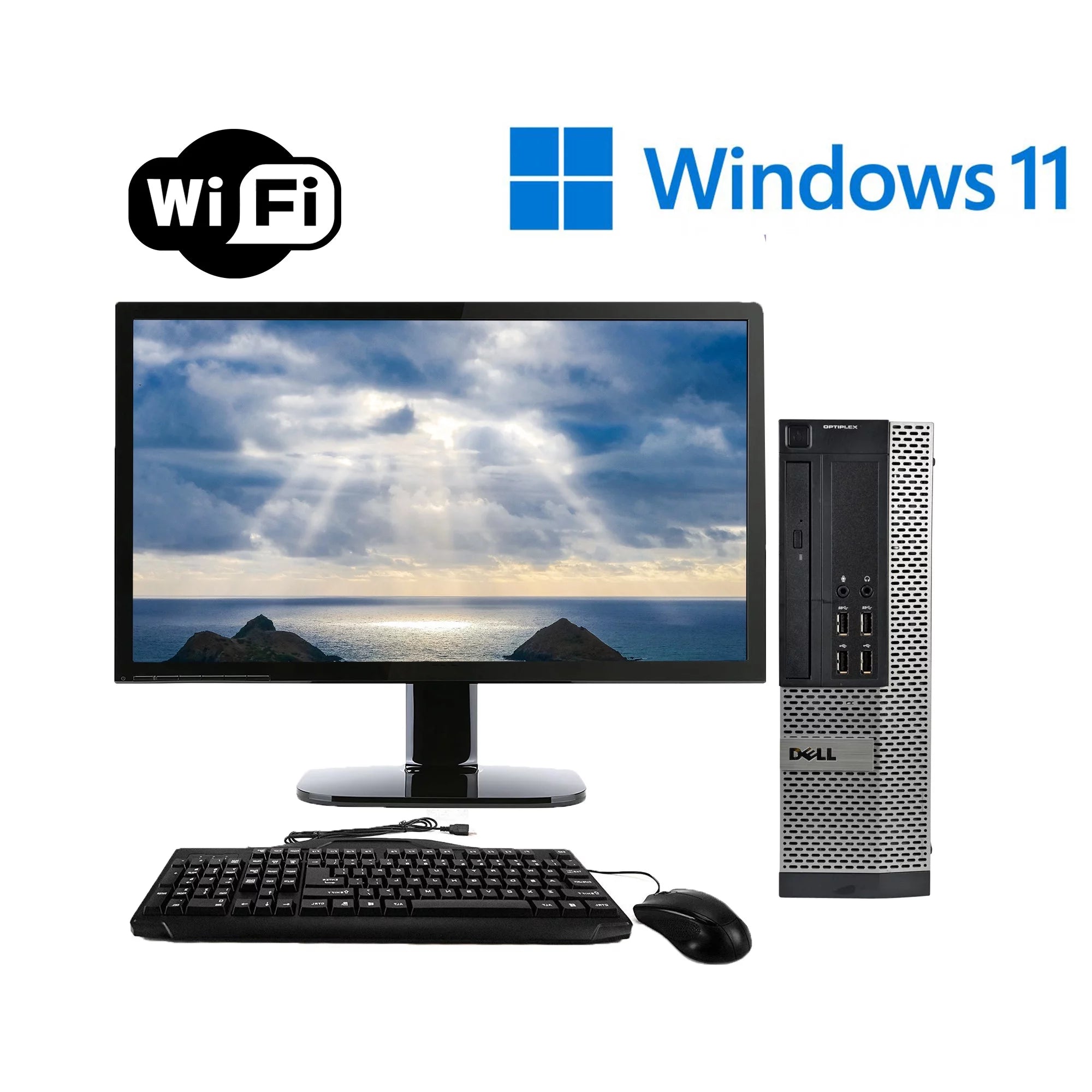 Dell OptiPlex 7010 Desktop Computer Small Form Factor, Intel Core i5, 8GB RAM DDR3, 1TB HDD Win11 Pro with 19 LCD Monitor
