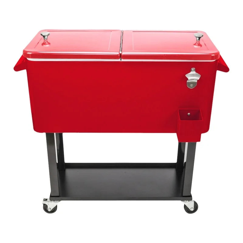 80Qt Red Box Black Square Foot Tube With Drain Pipe Freezer Incubator Red N/A
