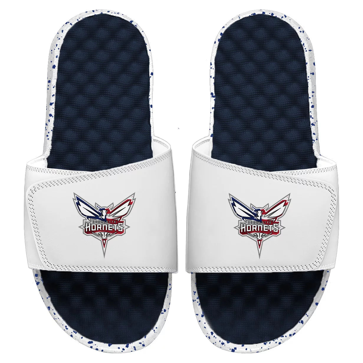 Youth ISlide Navy/White Charlotte Hornets Americana Slide Sandals