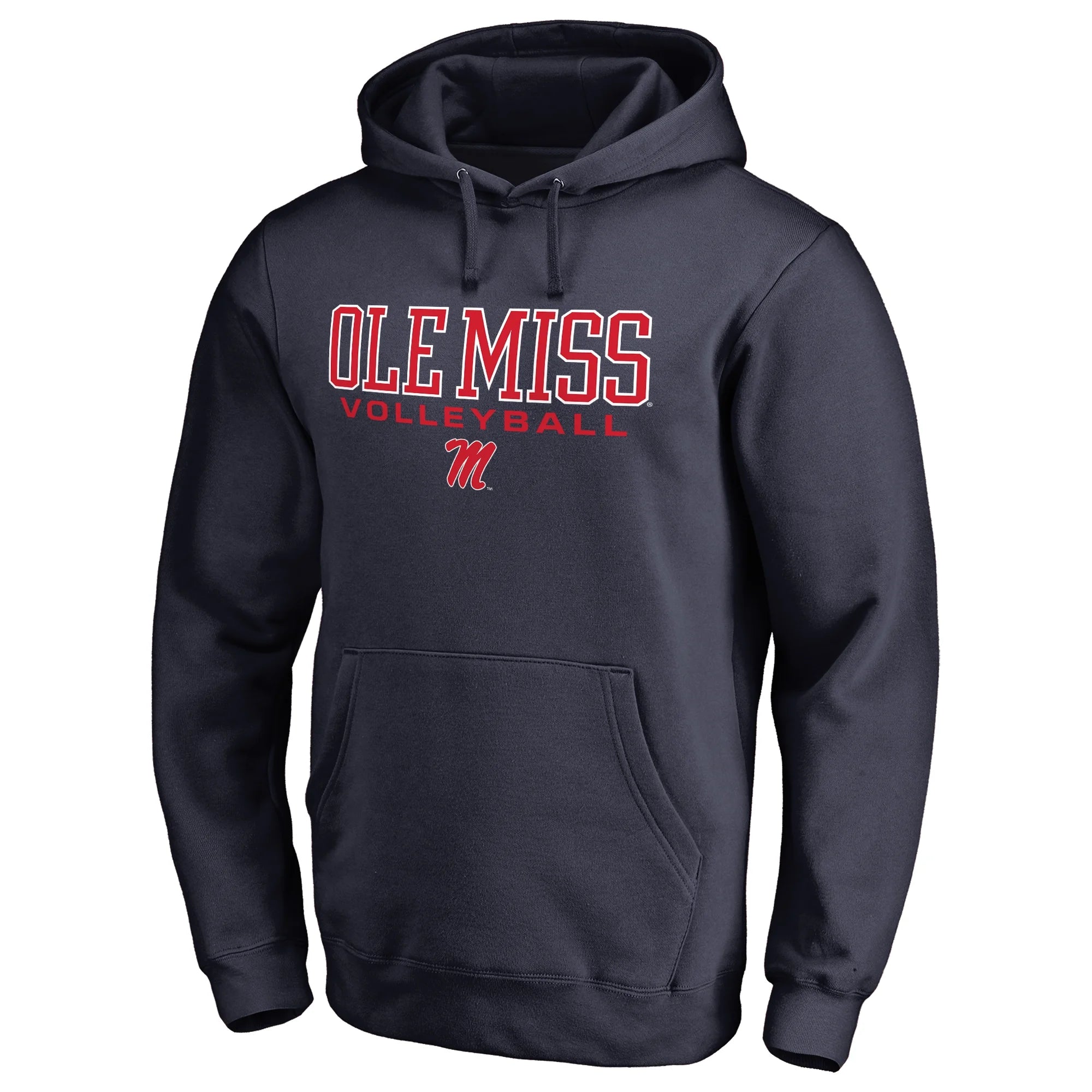 Men's Fanatics Branded Navy Ole Miss Rebels True Sport Volleyball Pullover Hoodie