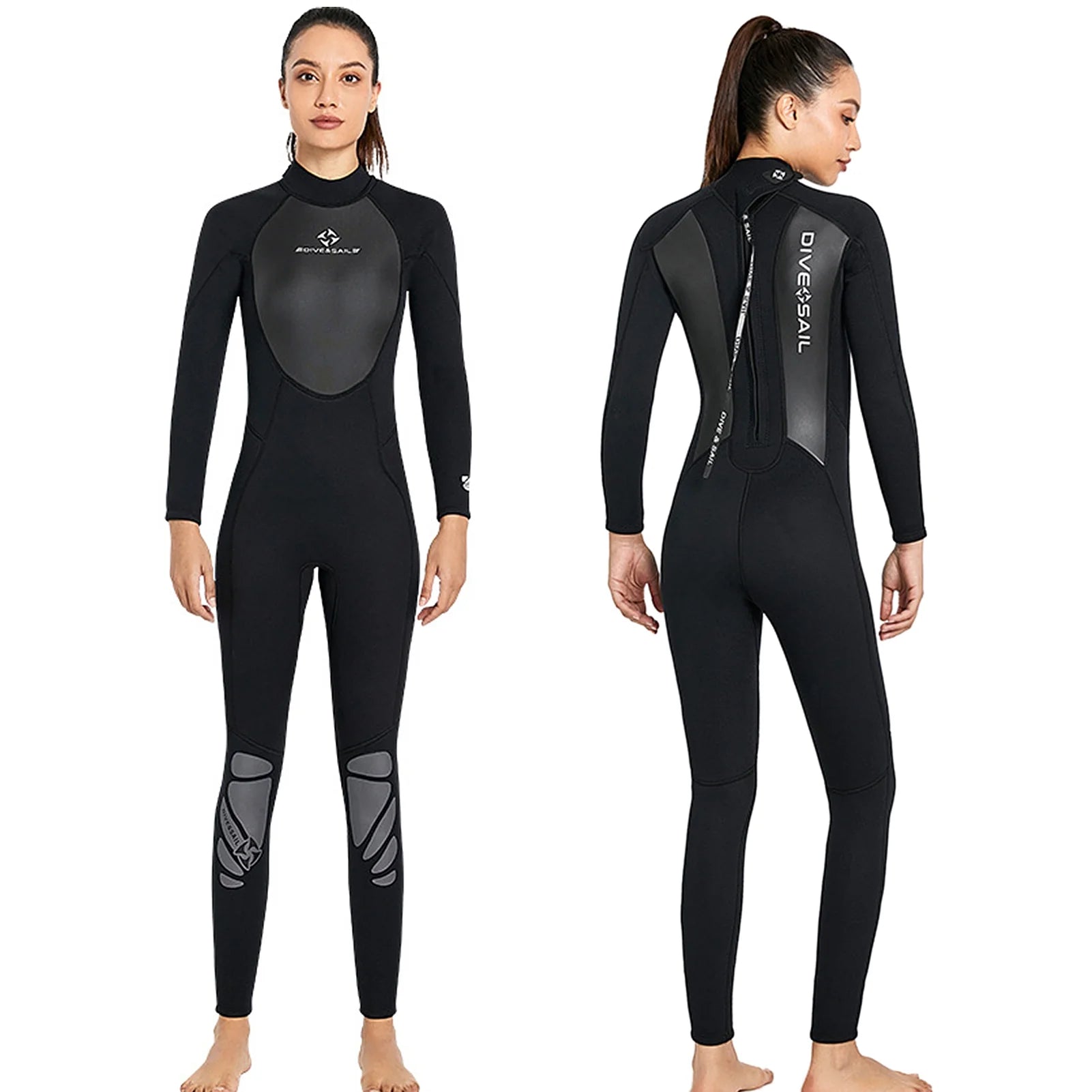 3mm Women Neoprene Wetsuit Full Body Diving Suit for Snorkeling Surfing