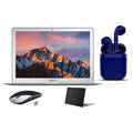 Restored Apple MacBook Air 13.3-inch 4GB RAM 128GB SSD Intel Core i5 1.6GHz Intel HD Graphics Bundle: Black Case, Wireless Mouse, Bluetooth/Wireless Airbuds By Certified 2 Day Express (Refurbished)
