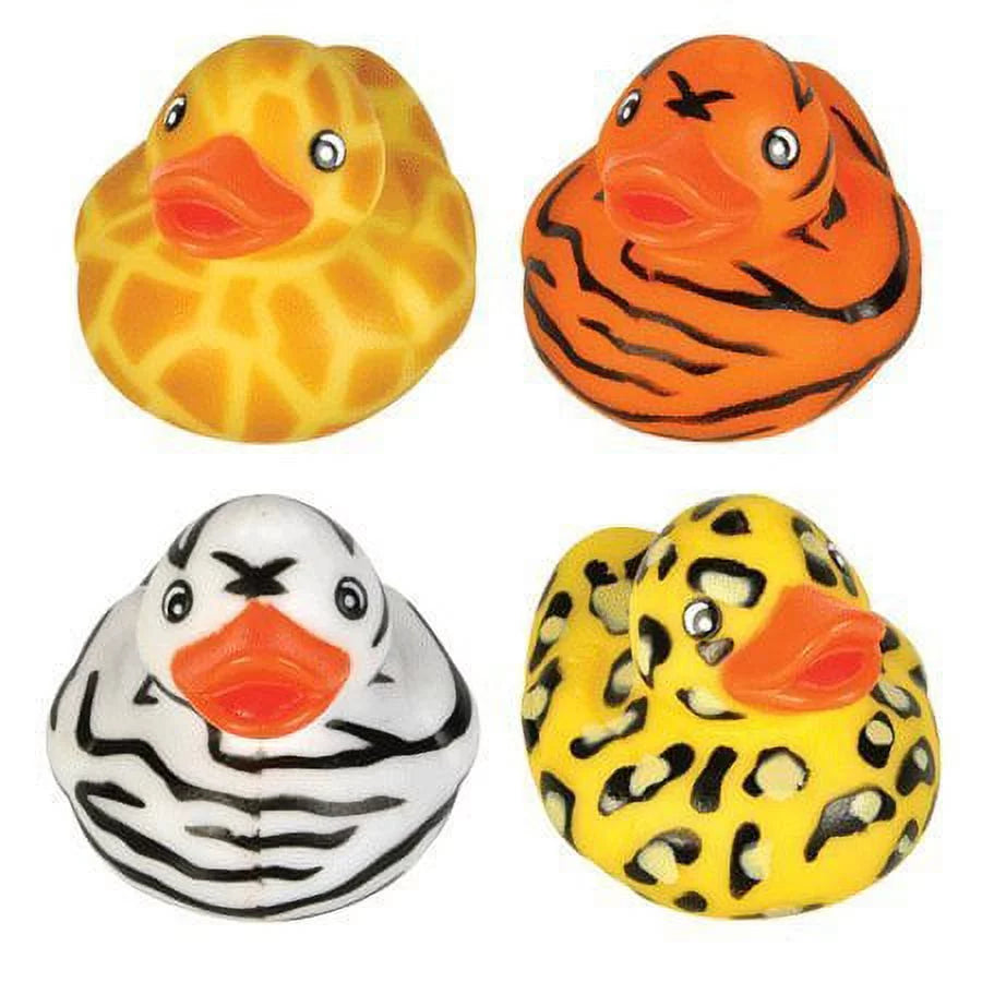 Safari Print Rubber Duck 1 dozen