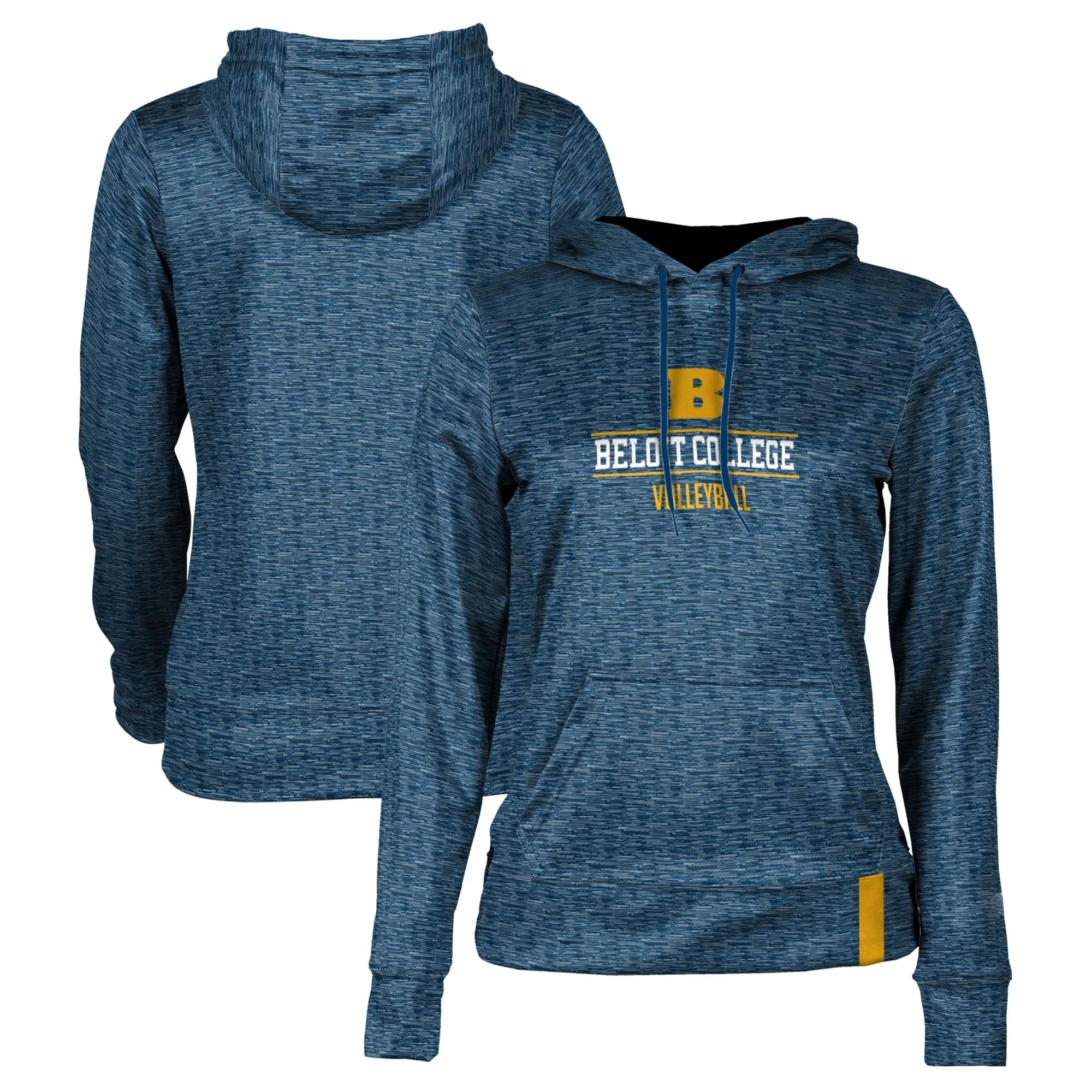 Women's Blue Beloit College Buccaneers Volleyball Pullover Hoodie