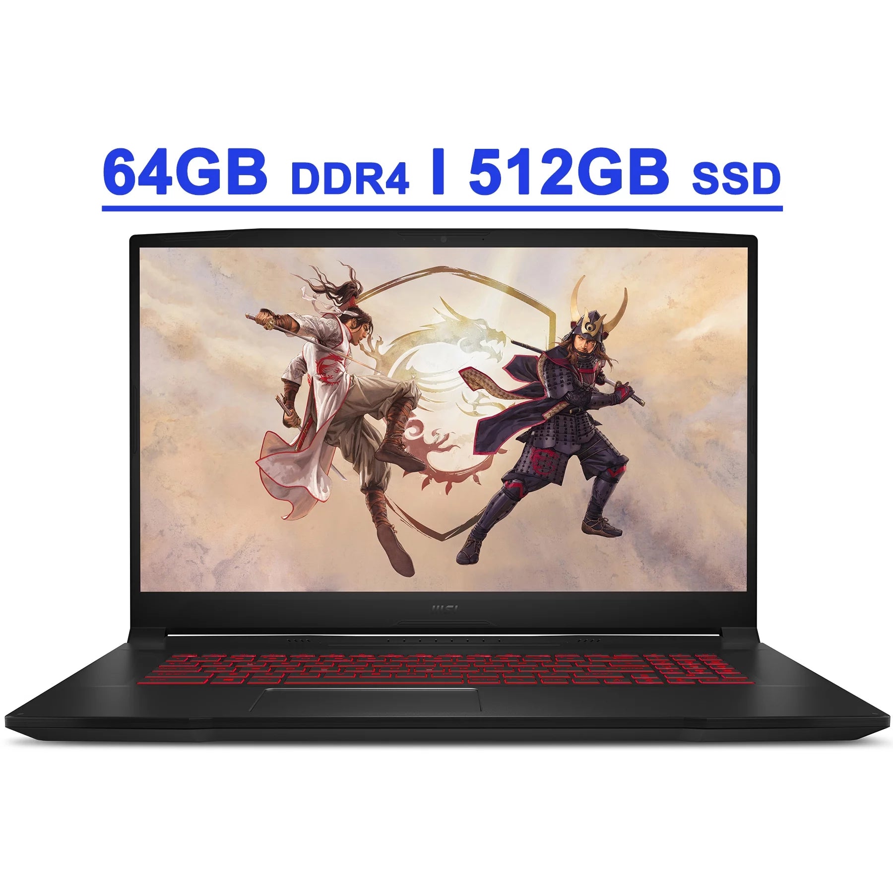 MSI Katana GF76 17 Premium Gaming Laptop 17.3¡± FHD IPS 144Hz Display 11th Gen Intel Octa-Core i7-11800H 64GB DDR4 512GB SSD GeForce RTX 3050 Ti 4GB Backlit USB-C WiFi6 Nahimic Win10 Black