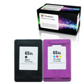 OCProducts Refilled Ink Cartridge Replacement for HP 65XL for Deskjet 3720 3755 3730 3752 3732 3758 2652 2655 Printers (1 Black 1 Color)